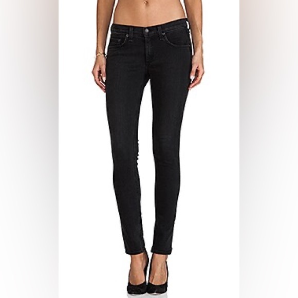 RAG & BONE Black Skinny Jeans in Rock - Picture 10 of 10
